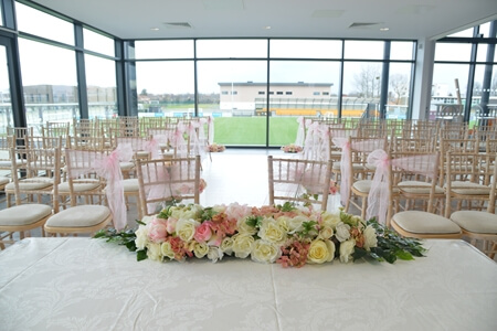 Wedding setting at Arbour Park