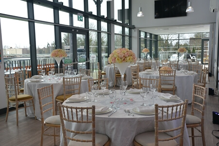 Wedding table layout at Arbour Park